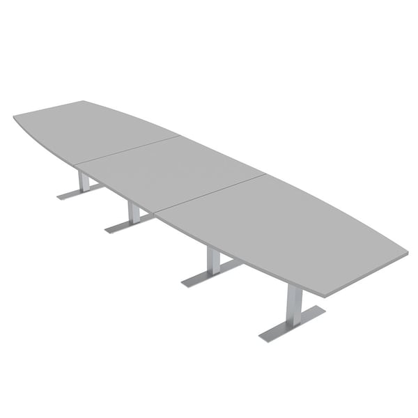 45 in W, 165.75 in L, 29 in H, Engineered Wood Top, Grey
